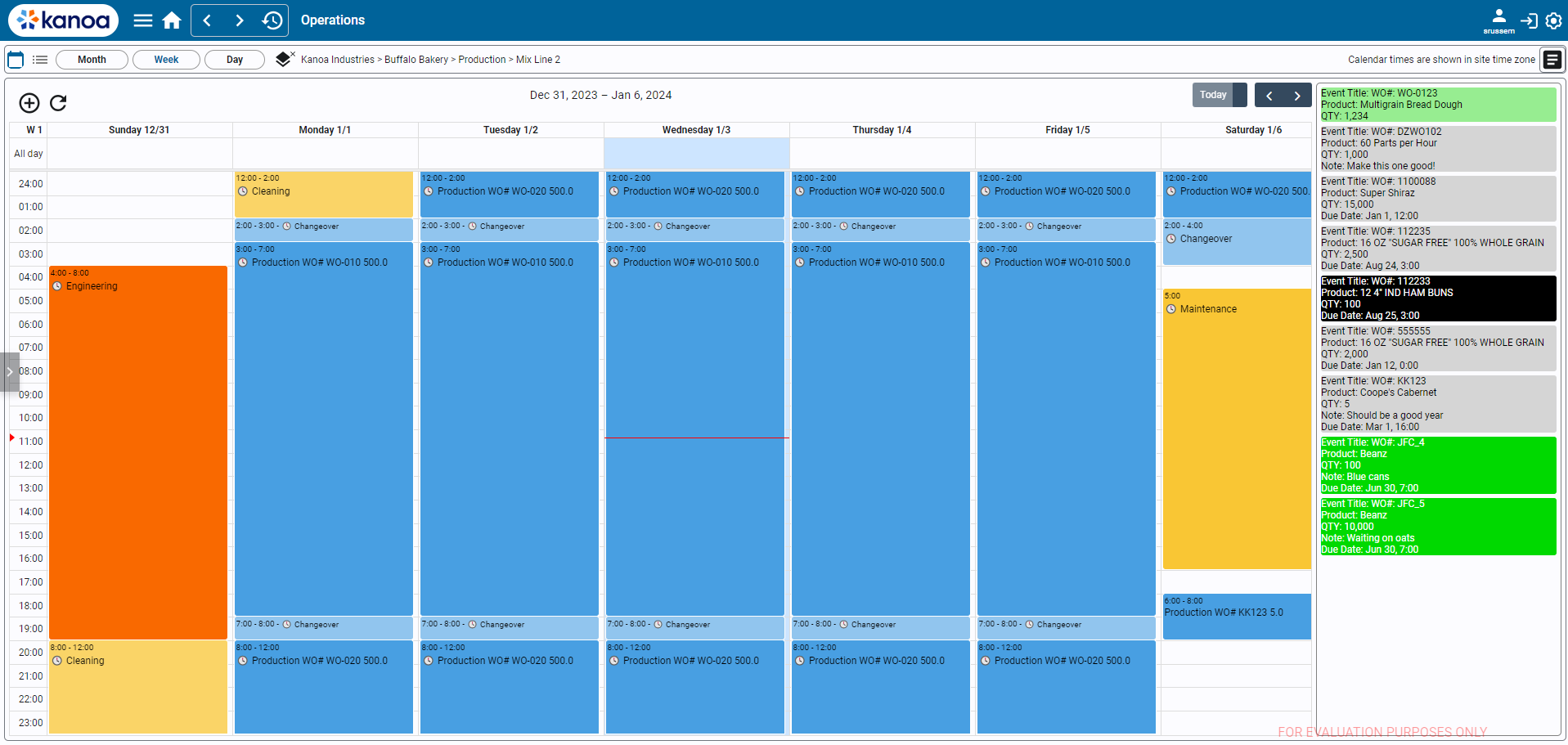 Schedule Operations