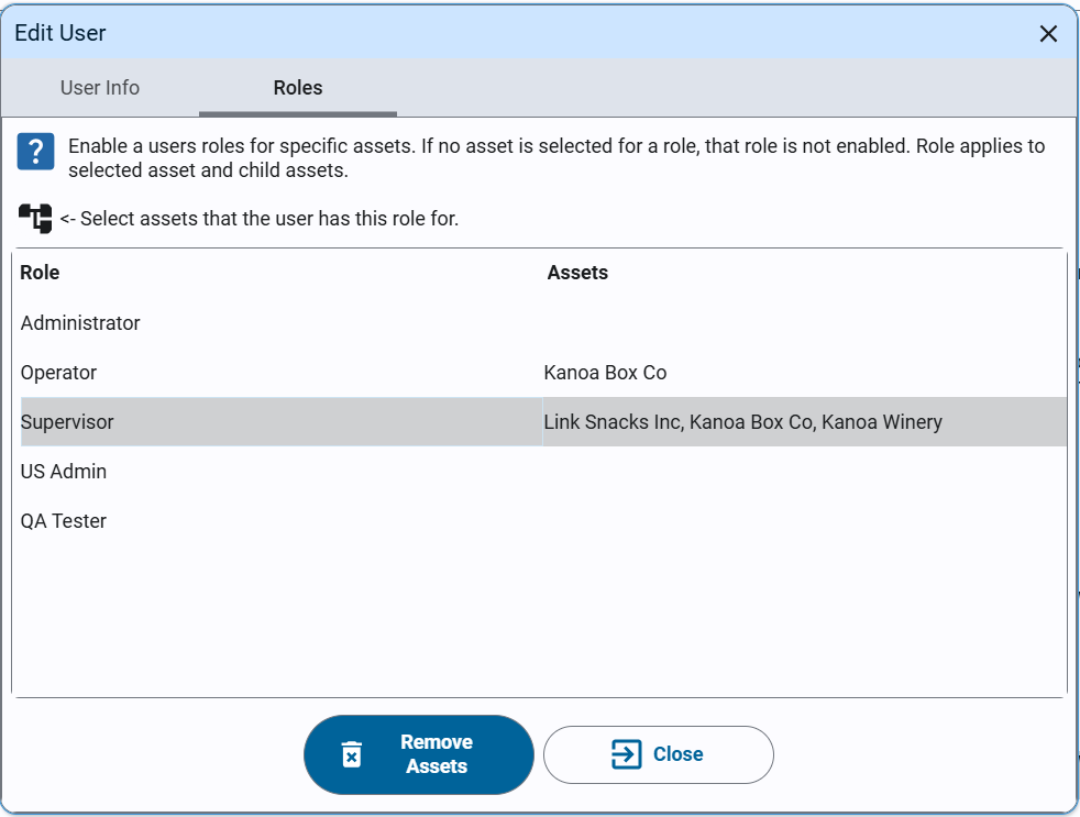Editing User Roles